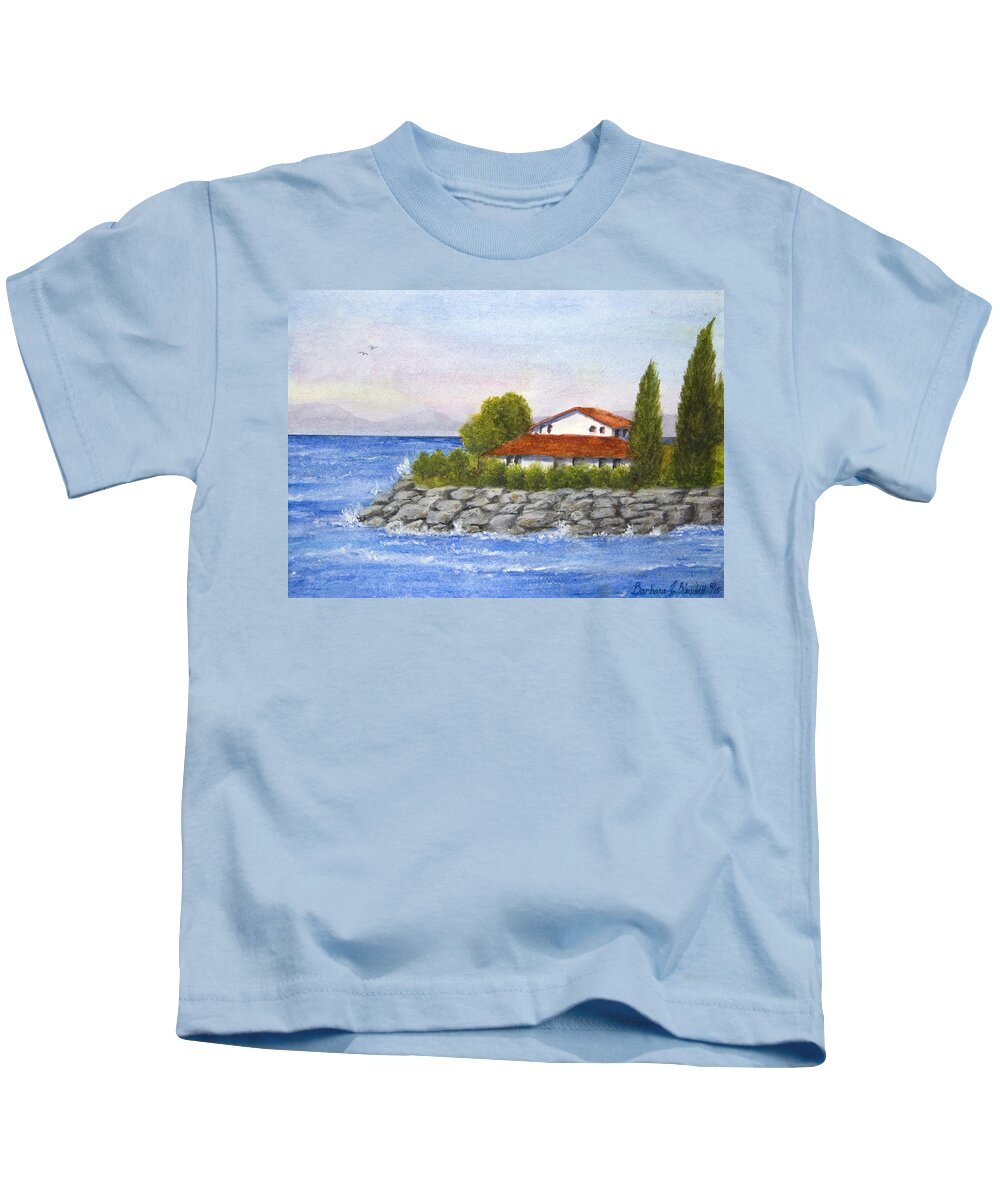 Ocean Kids T-Shirt featuring the painting Ocean Scene by Barbara J Blaisdell