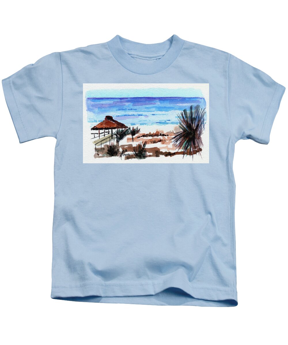 Vacation Kids T-Shirt featuring the painting Okaloosa Island, Florida by Adele Bower