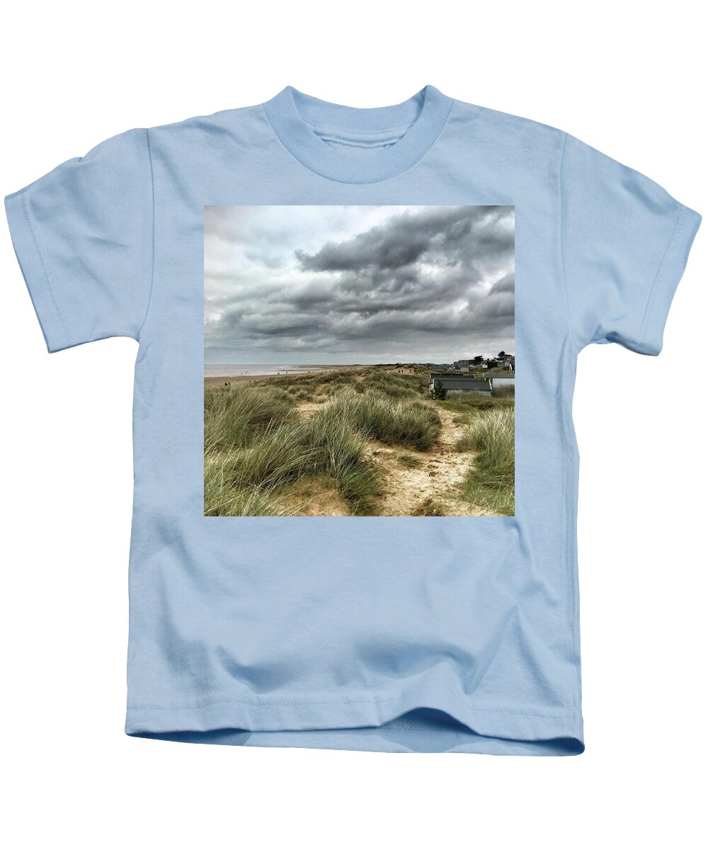 Norfolk Kids T-Shirt featuring the photograph Old Hunstanton Beach, North #norfolk by John Edwards