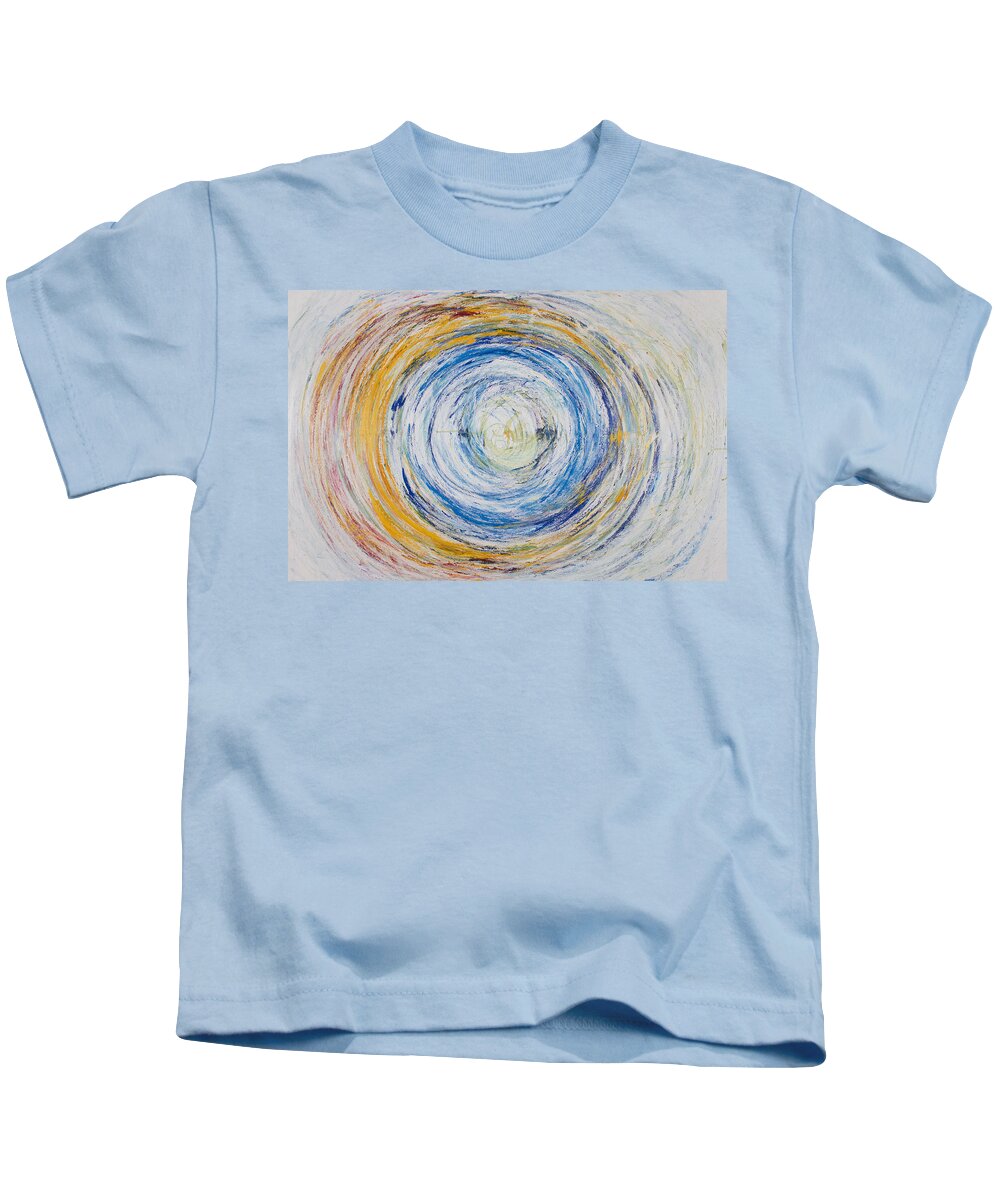Derek Kaplan Art Kids T-Shirt featuring the painting Opt.25.15 Tunnel of Hope by Derek Kaplan