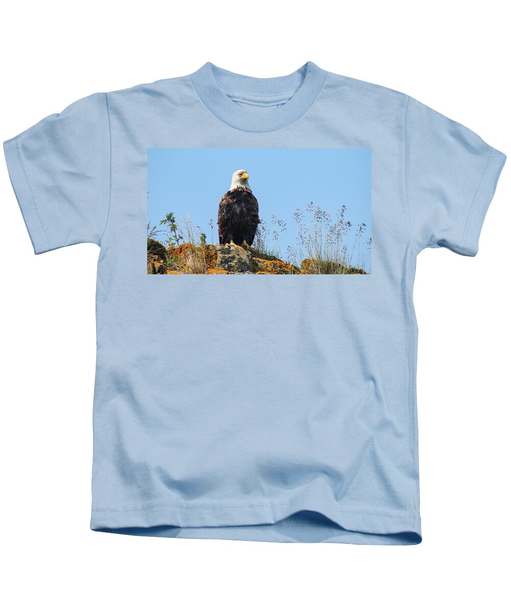 Eagle Kids T-Shirt featuring the photograph Overseer by Holly Ross