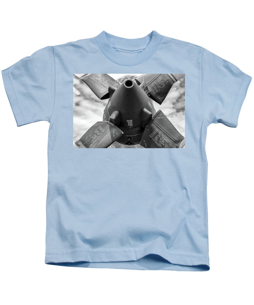 Art Kids T-Shirt featuring the photograph P-3 Prop by Chris Buff