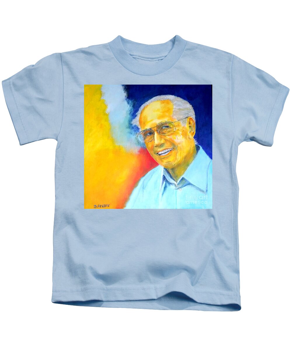 Portrait Of Peter Kids T-Shirt featuring the painting PETER Portrait by Dagmar Helbig