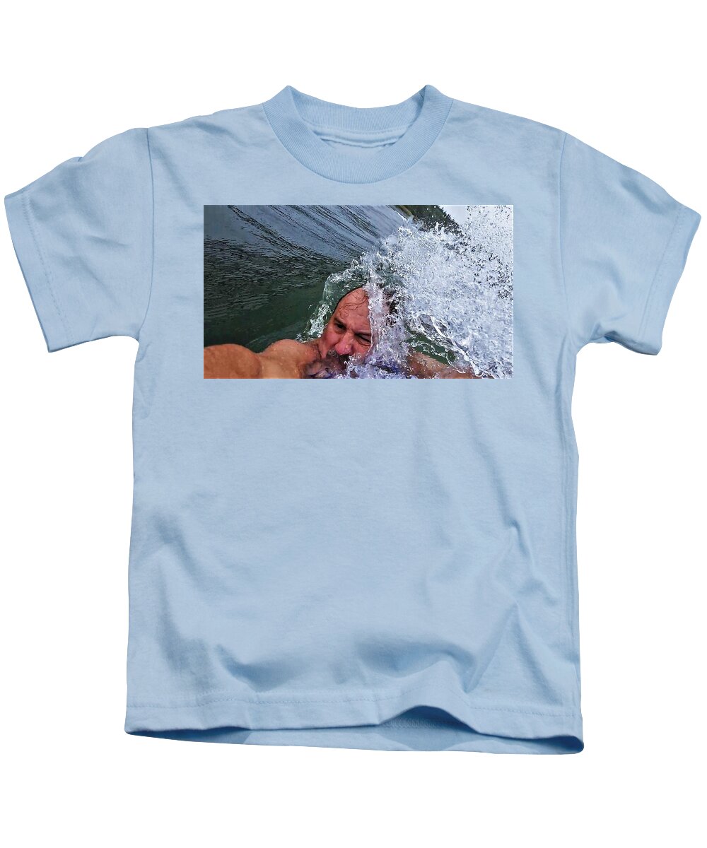  Kids T-Shirt featuring the photograph Quick Dip by Uther Pendraggin