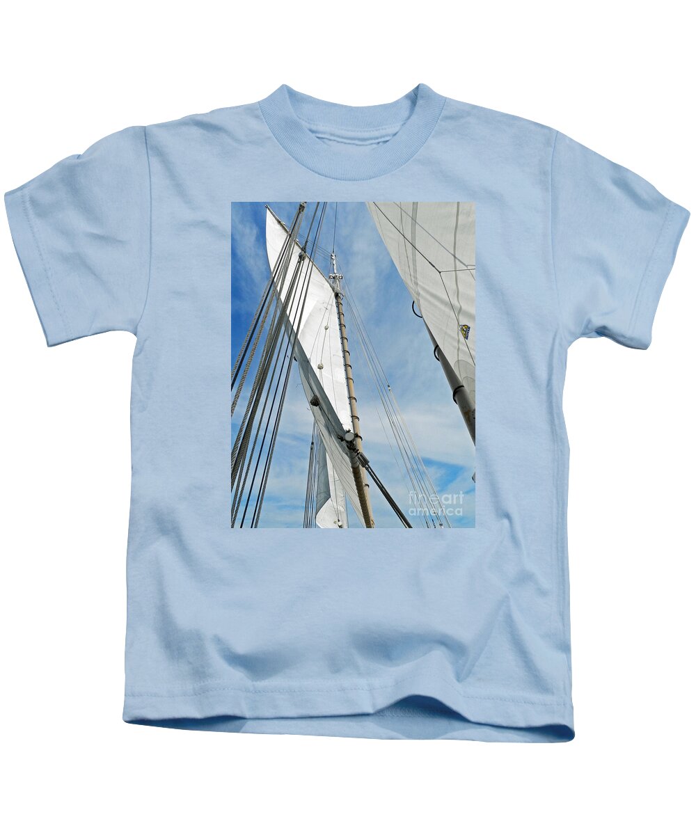 Sailboat Kids T-Shirt featuring the photograph Sail Away by Deborah Ferree