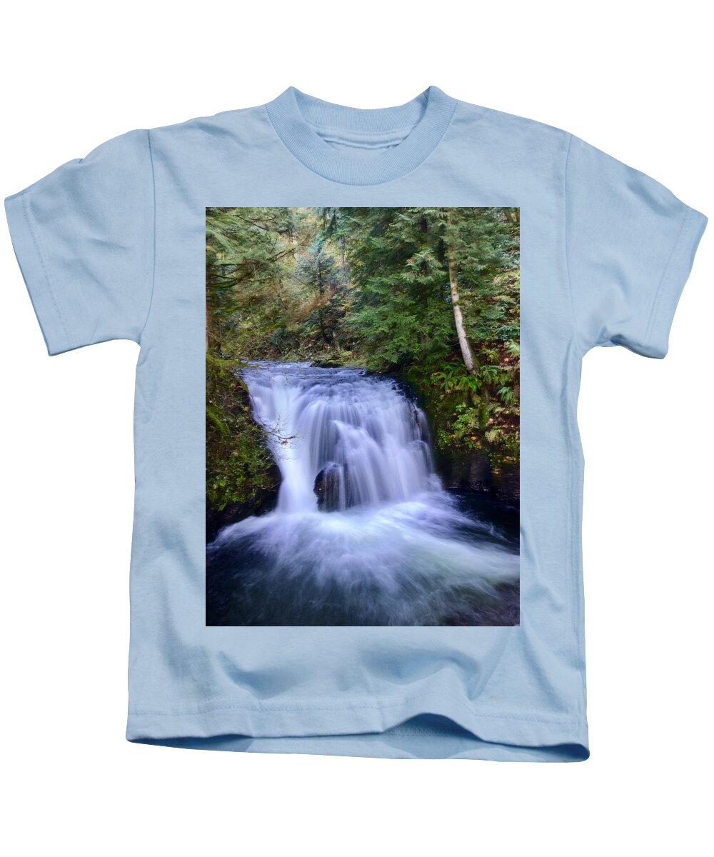 Waterfall Kids T-Shirt featuring the photograph Small Cascade by Brian Eberly