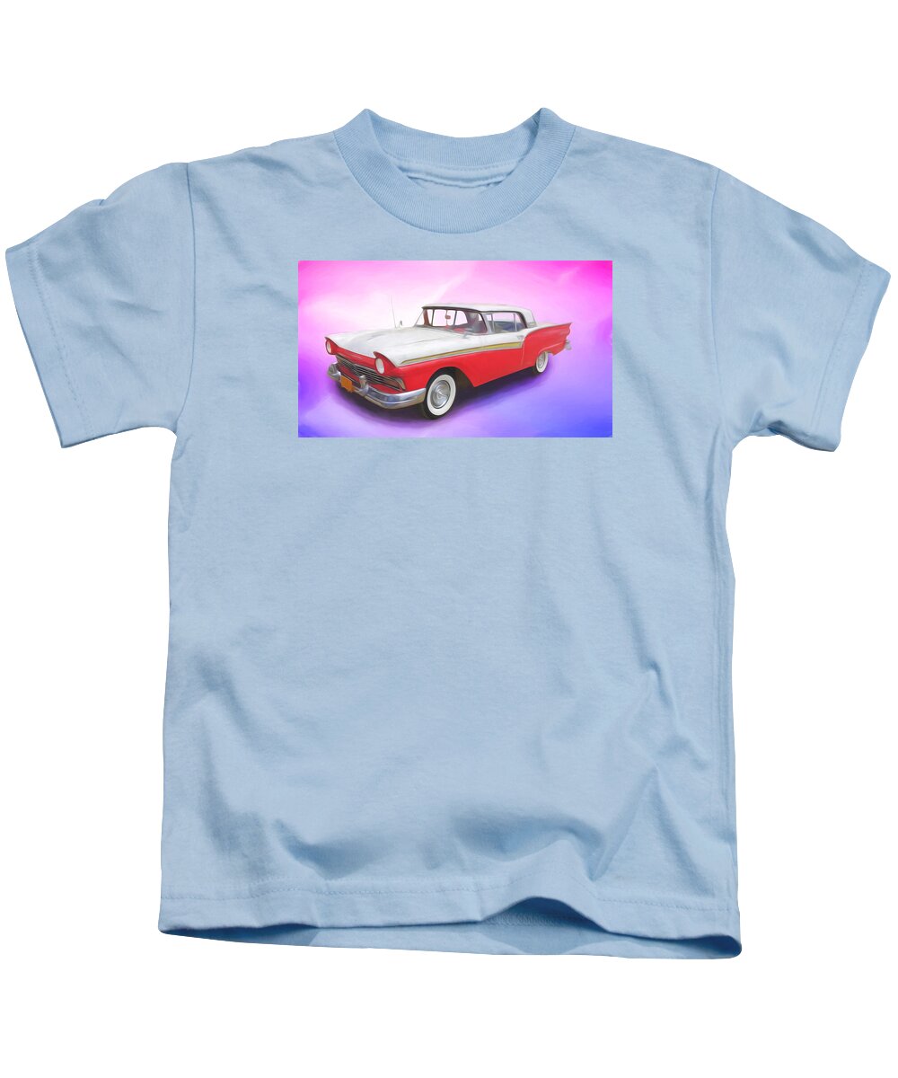 Ford Fairlane Kids T-Shirt featuring the digital art Smooth Rider by Rick Wicker