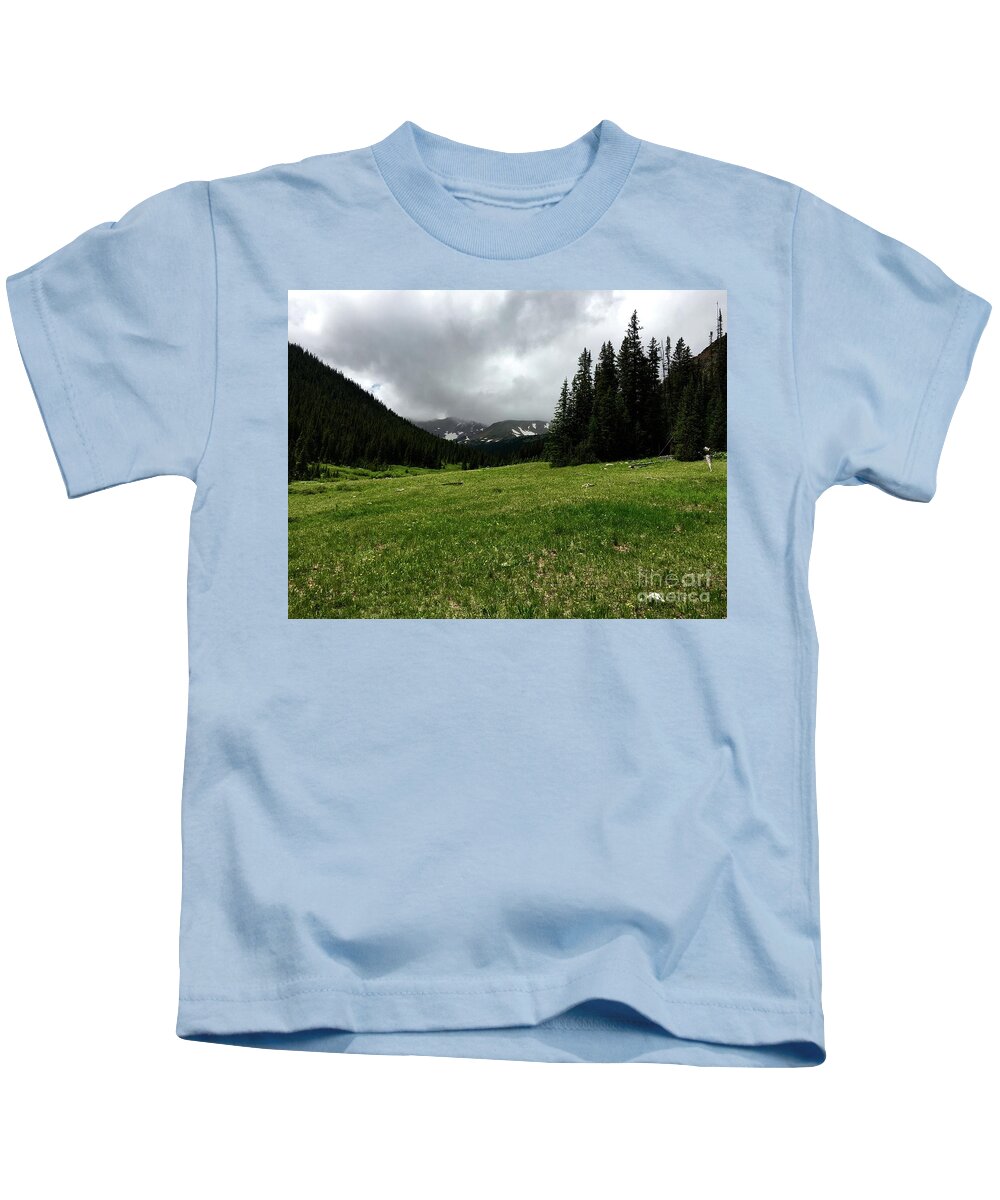 Nature Kids T-Shirt featuring the photograph Snow Clouds by Dennis Richardson