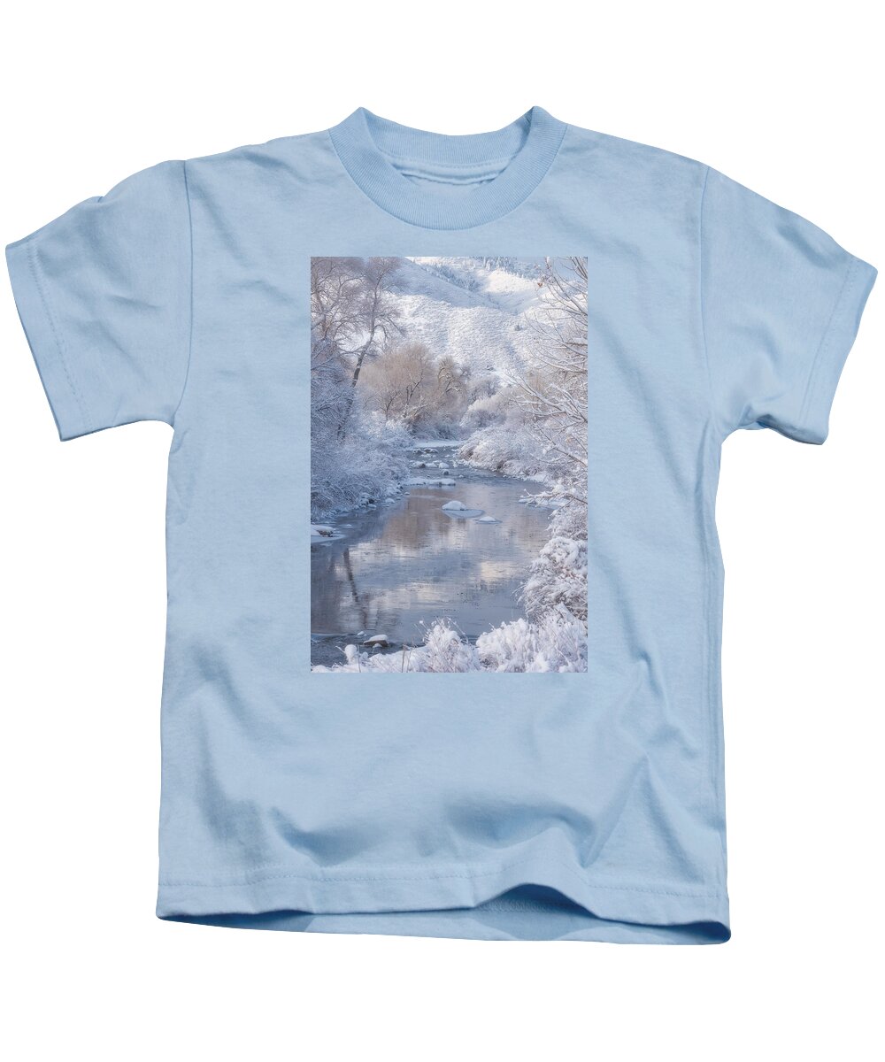 Winter Kids T-Shirt featuring the photograph Snow Creek by Darren White