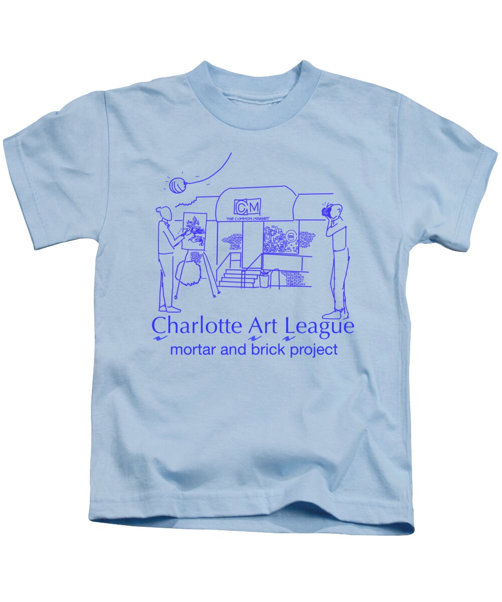Digital Kids T-Shirt featuring the digital art South END of the Common Market with text by Robert Yaeger