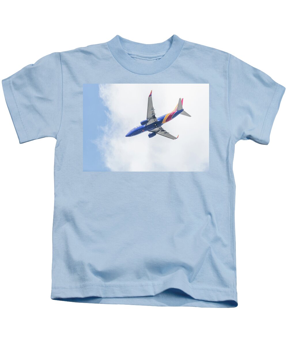 Southwest Airlines Kids T-Shirt featuring the photograph Southwest Airlines with a Heart by Robert Bellomy