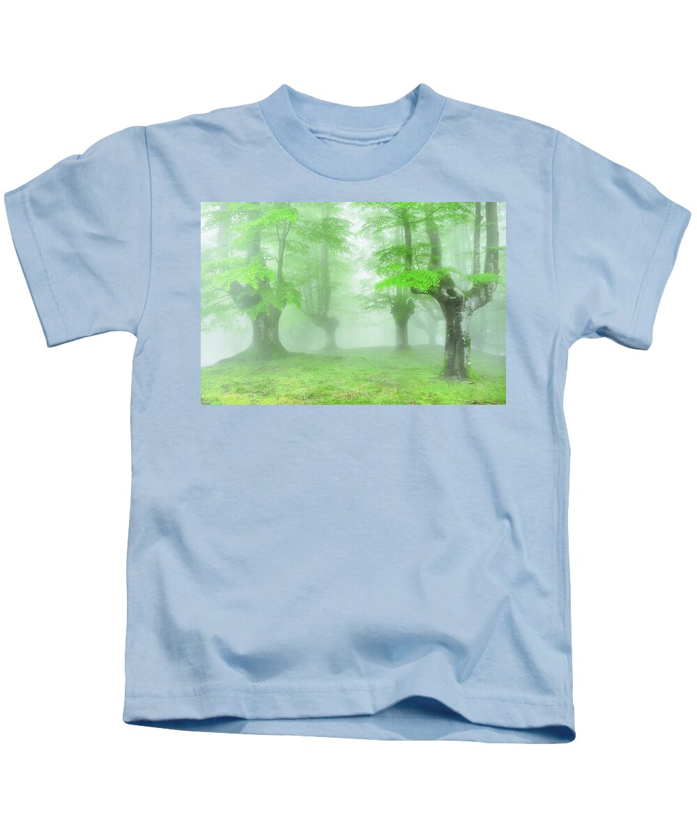 Forest Kids T-Shirt featuring the photograph Spring in the forest by Mikel Martinez de Osaba