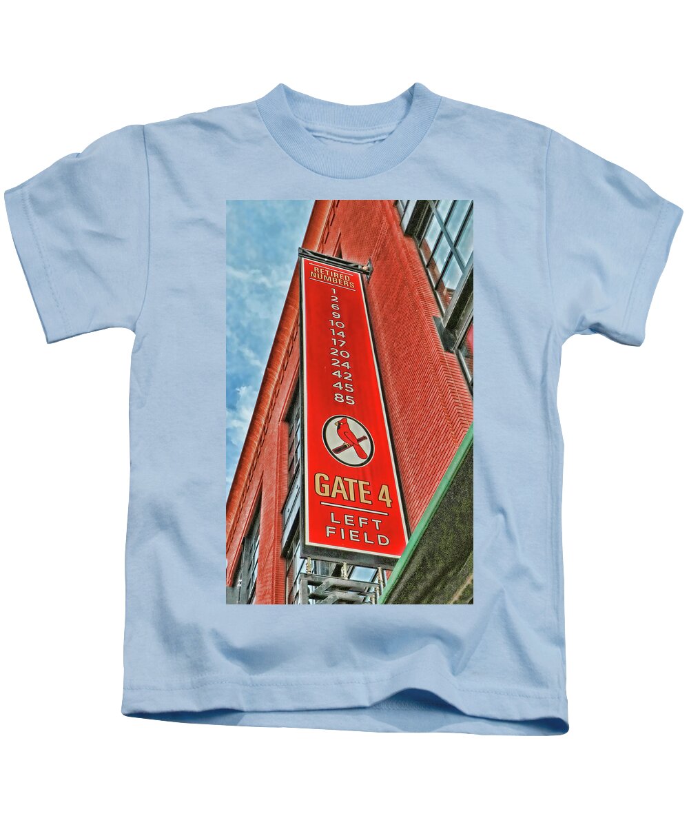 St. Louis Cardinals Retired Numbers Banner Kids T-Shirt by Allen