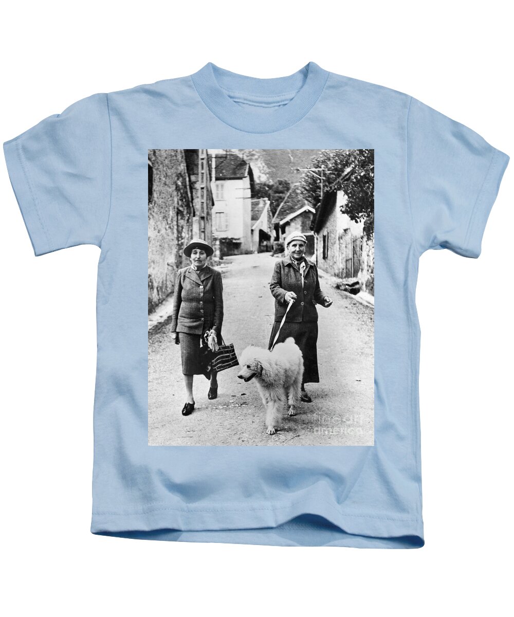 1944 Kids T-Shirt featuring the photograph Stein And Toklas, 1944 by Granger