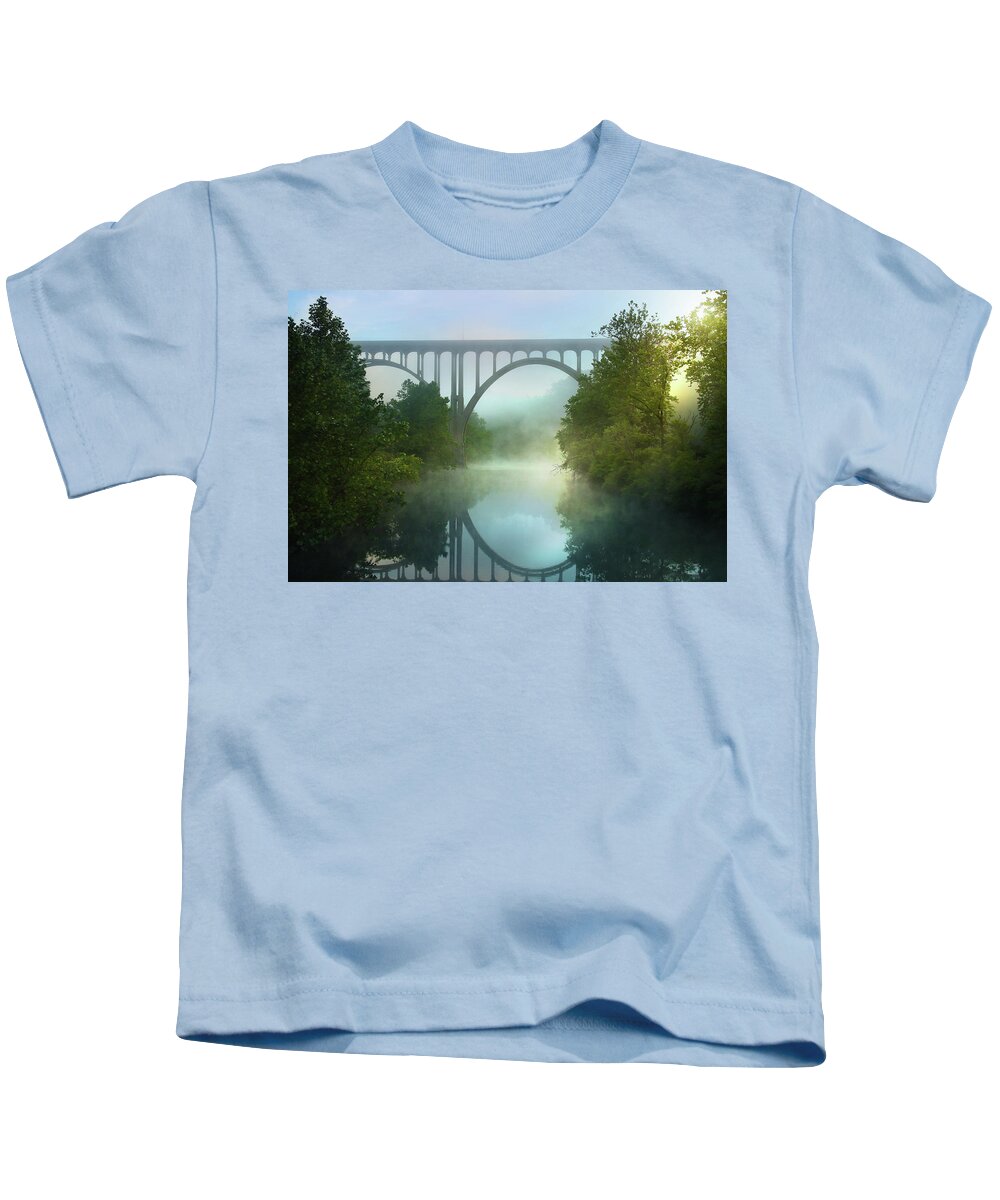 Bridge Kids T-Shirt featuring the photograph Still Standing by Rob Blair