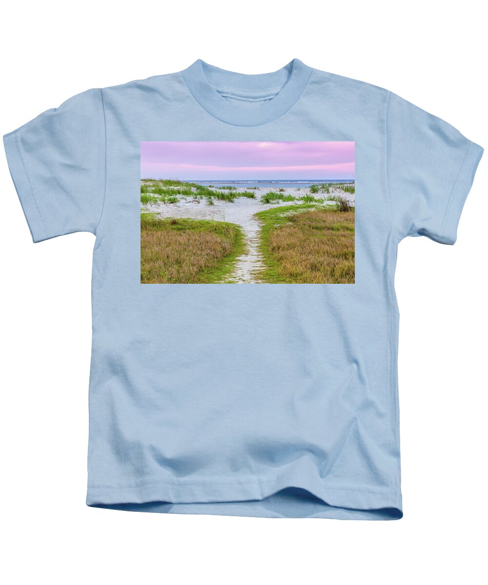 Sullivan's Island Kids T-Shirt featuring the photograph Sullivan's Island Natural Beauty by Donnie Whitaker