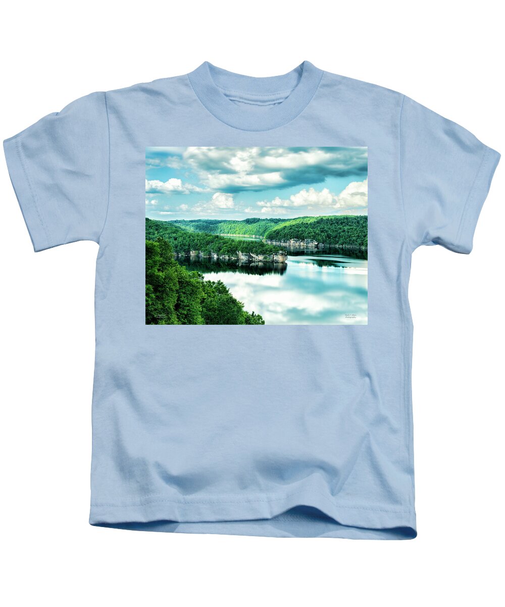 Summersville Kids T-Shirt featuring the photograph Summertime At Long Point by Mark Allen