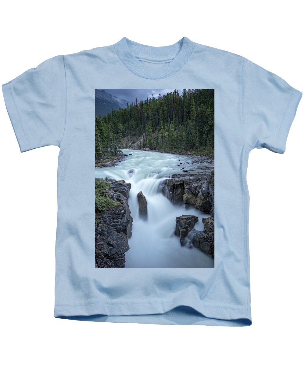 Water Kids T-Shirt featuring the photograph Sunwapta Falls by Celine Pollard