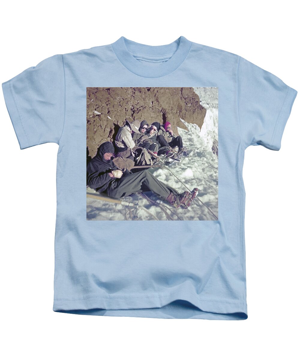 T904801 Kids T-Shirt featuring the photograph T-904801 Rest Stop on Mt. Rainier, My FIRST Mountain Photo by Ed Cooper Photography