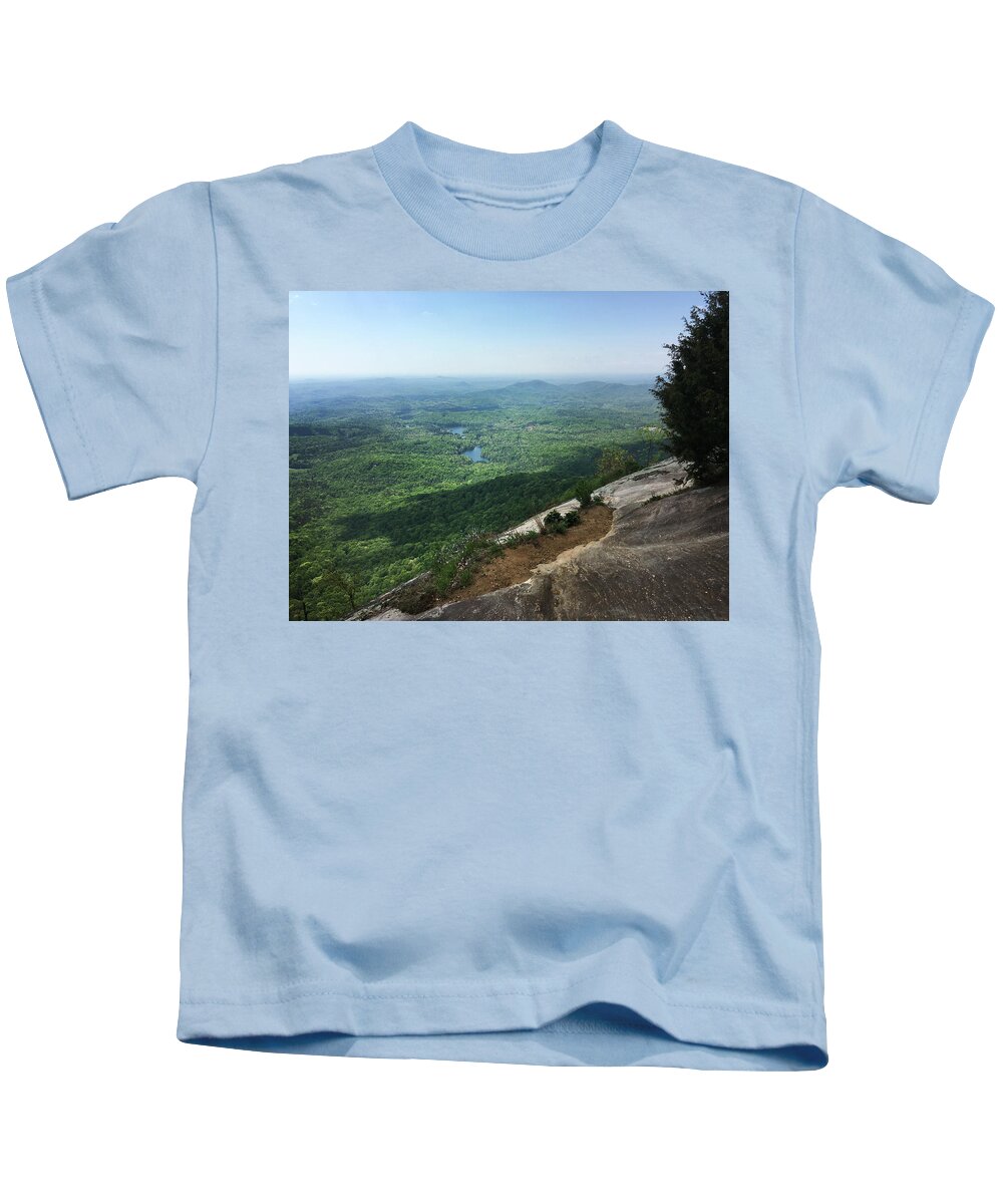 Kelly Hazel Kids T-Shirt featuring the photograph Table Rock Overlook by Kelly Hazel