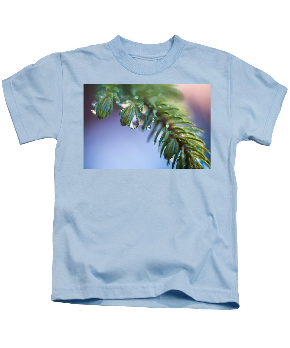 Rain Drops Kids T-Shirt featuring the photograph Tears of Nature by Wendy Carrington