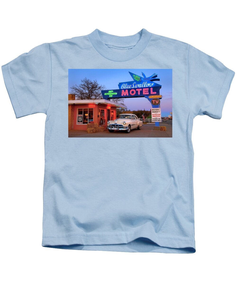 New Mexico Kids T-Shirt featuring the photograph The Blue Swallow by Marla Craven