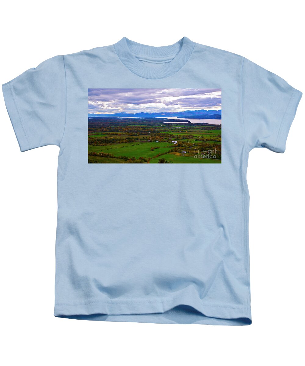 Fall Foliage Kids T-Shirt featuring the photograph The Champlain Valley by Scenic Vermont Photography