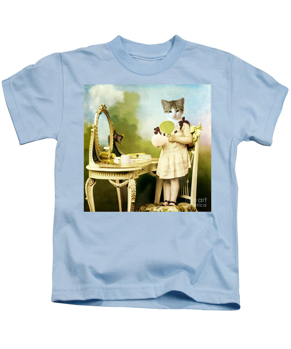 Cat Kids T-Shirt featuring the photograph The impersonator by Martine Roch