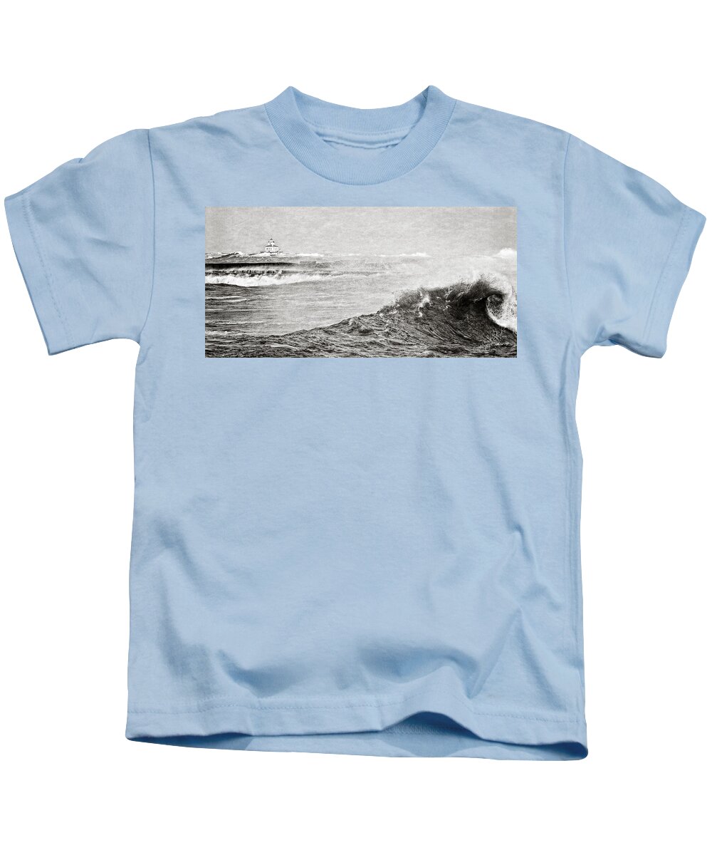Lighthouse Kids T-Shirt featuring the photograph The Lighthouse by Everet Regal