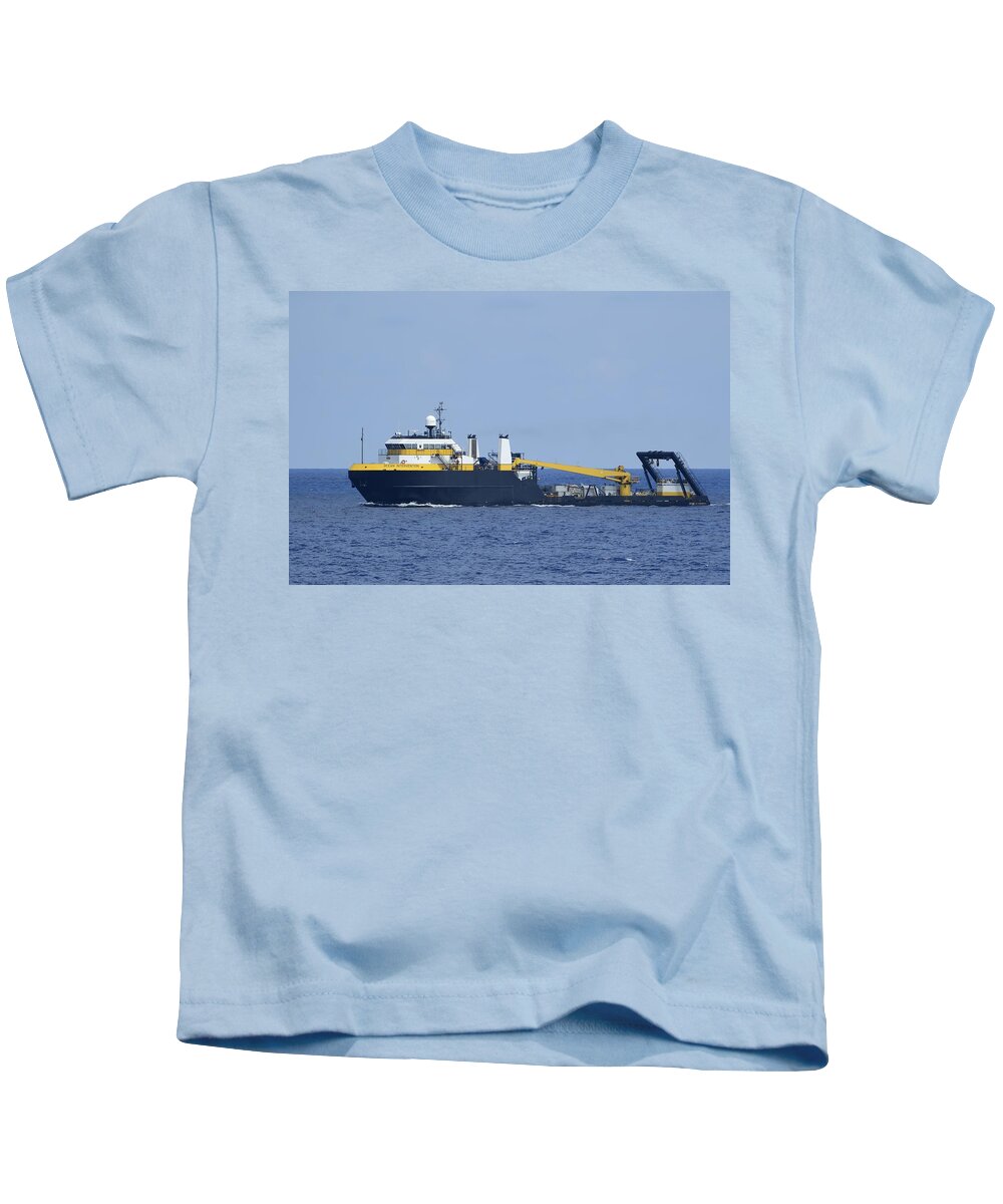 Ocean Intervention Kids T-Shirt featuring the photograph The Ocean Intervention at sea by Bradford Martin