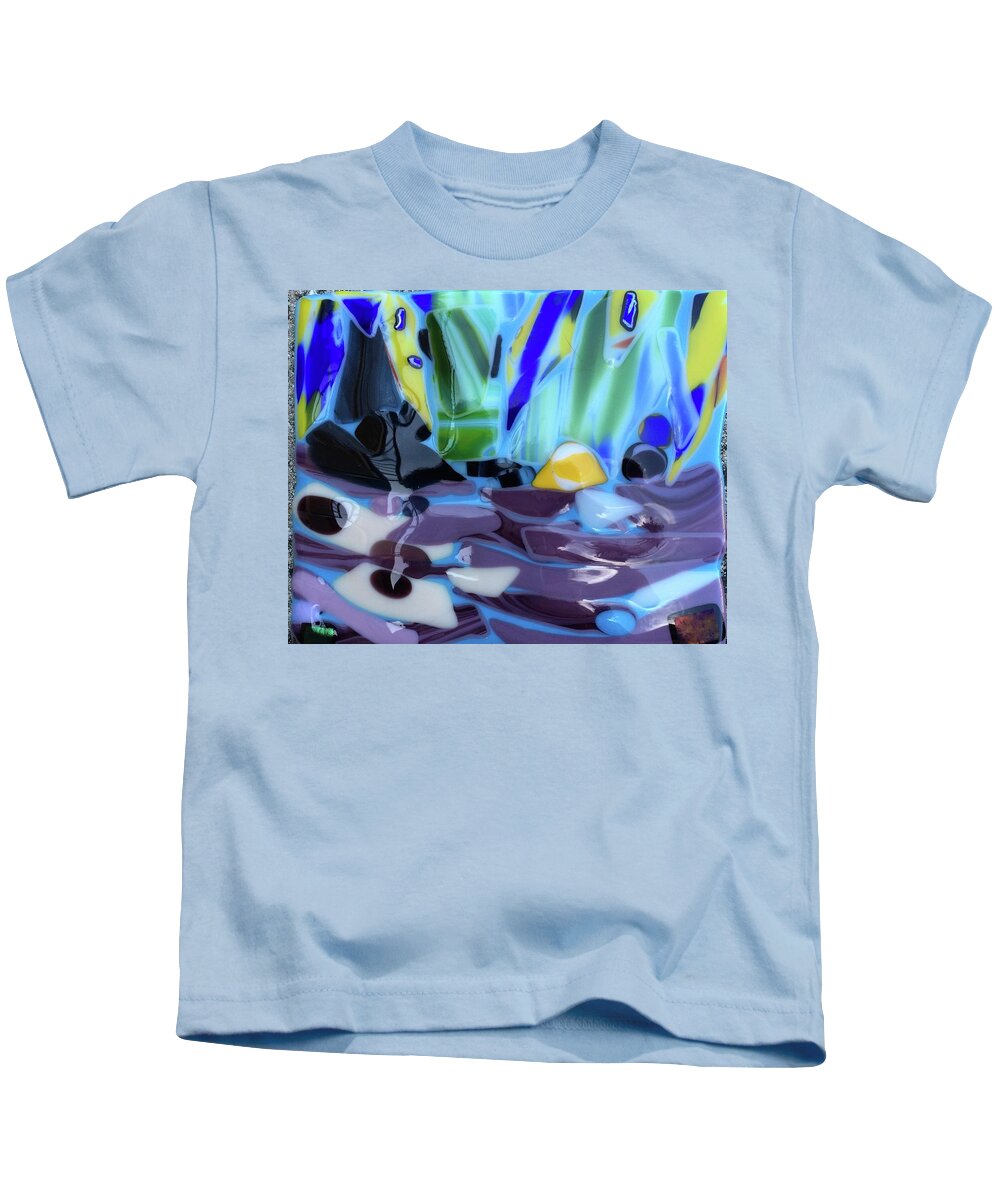Glass Kids T-Shirt featuring the glass art The River by Suzanne Udell Levinger