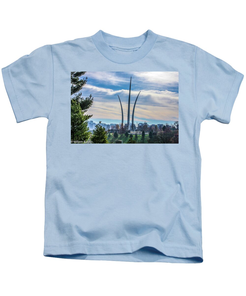 This Is A Photo Of The United States Air Force Memorial In Arlington Virginia. Kids T-Shirt featuring the photograph The United States Air Force Memorial by Bill Rogers