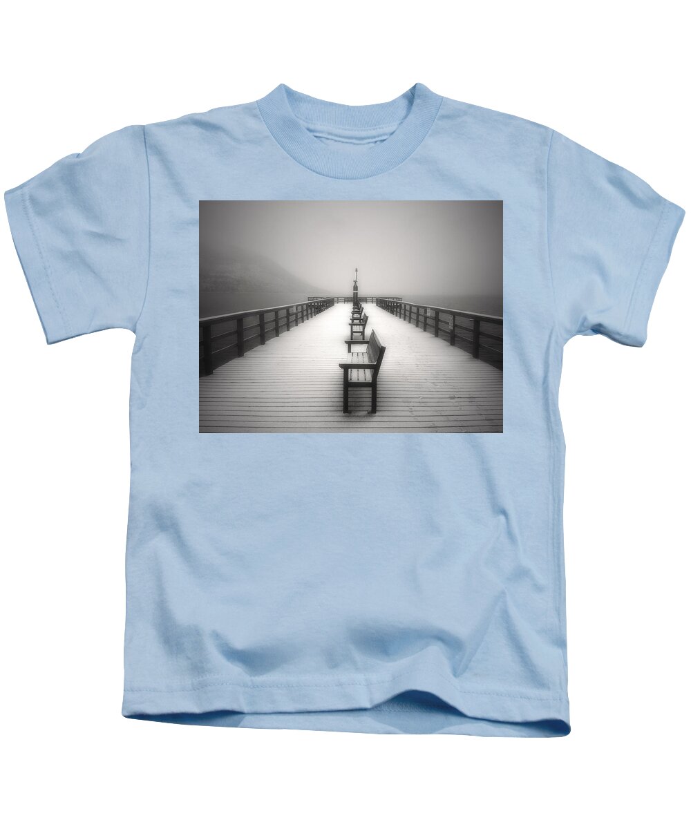 Okanagan Kids T-Shirt featuring the photograph The Winter Pier by Tara Turner