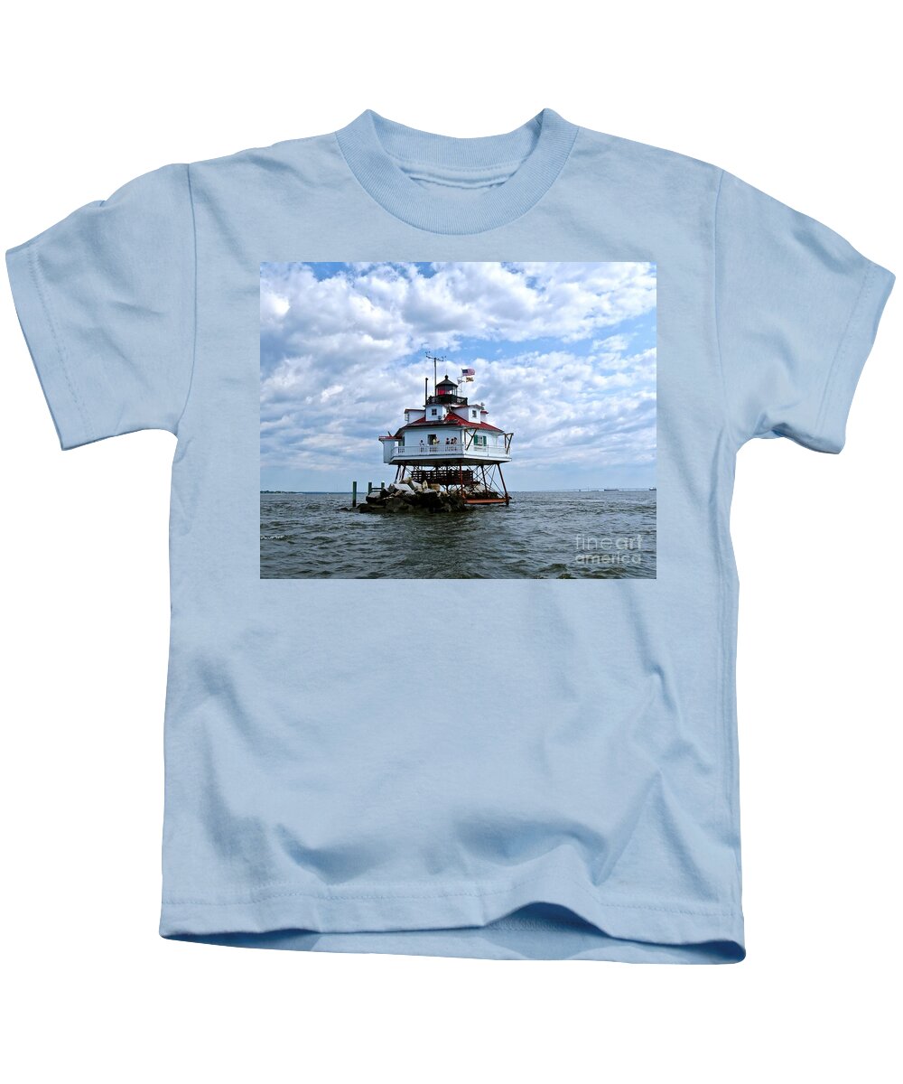 Thomas Point Lighthouse Kids T-Shirt featuring the photograph Thomas Point Lighthouse by Nancy Patterson