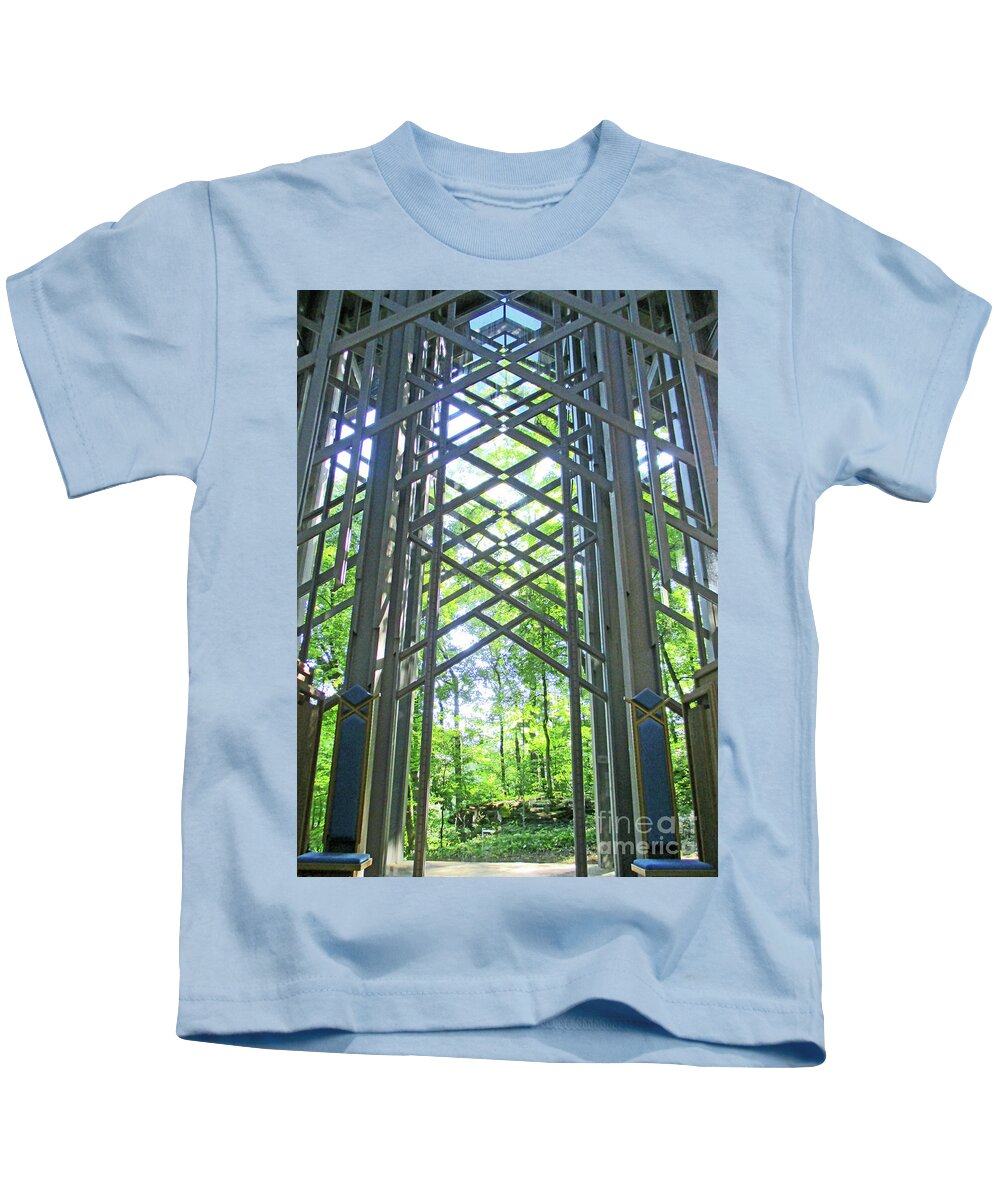 Eureka Springs Kids T-Shirt featuring the photograph Thorncrown 9 by Randall Weidner