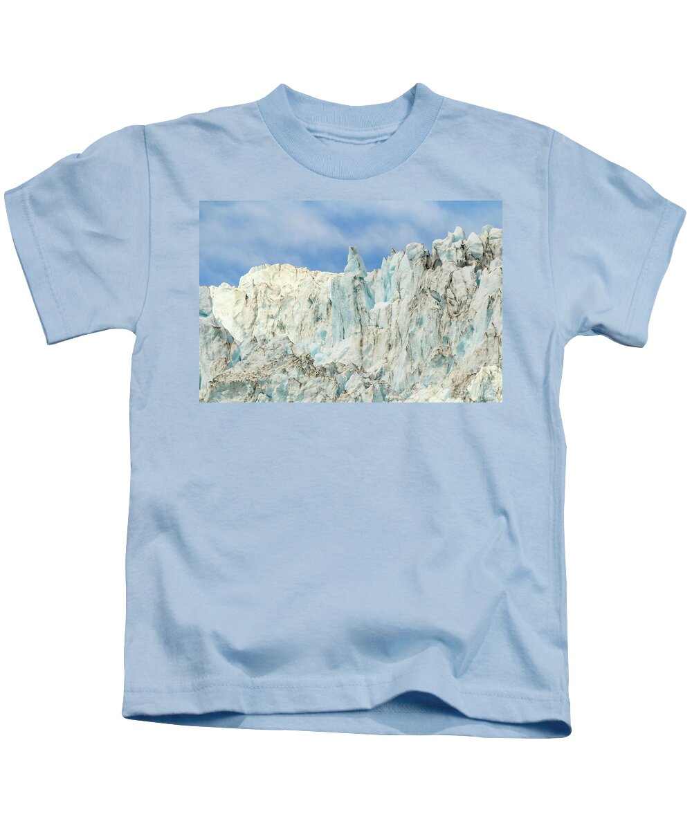 Alaska Kids T-Shirt featuring the photograph Top of the Glacier by Joni Eskridge
