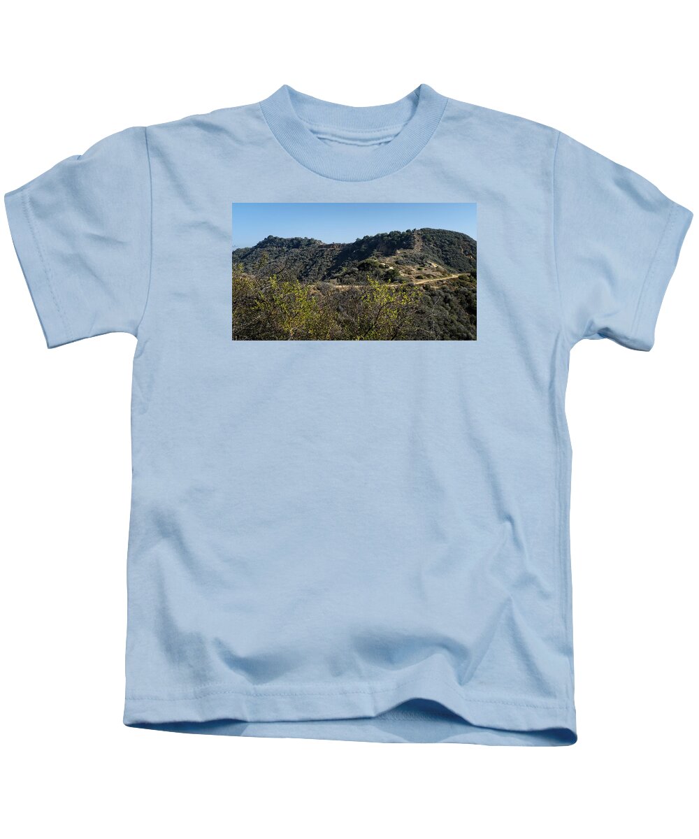 Trail Kids T-Shirt featuring the photograph Topanga Canyon Trail by George Taylor