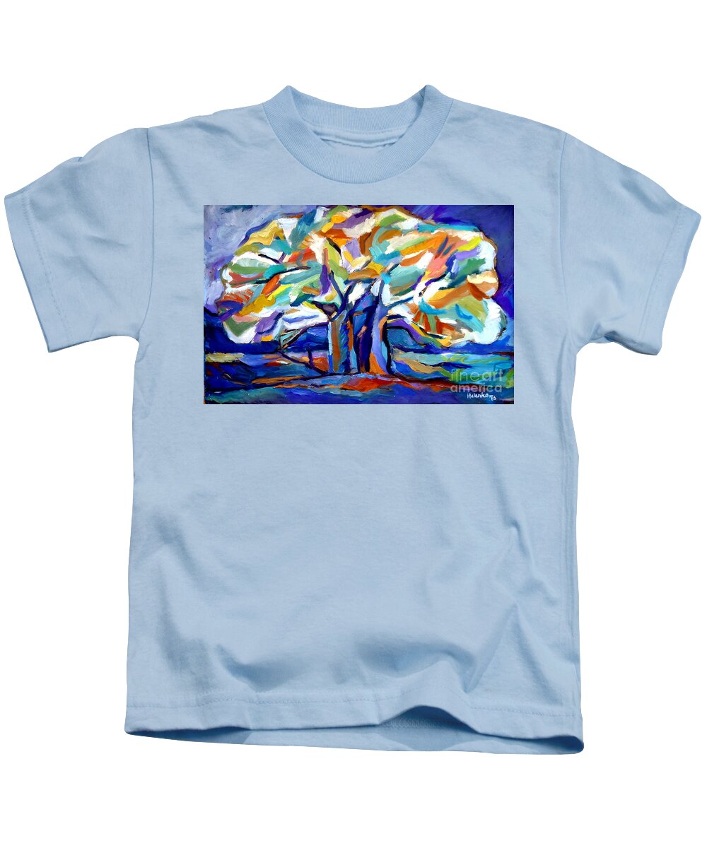 Abstract Landscape Kids T-Shirt featuring the painting Tree of Life by Helena Wierzbicki
