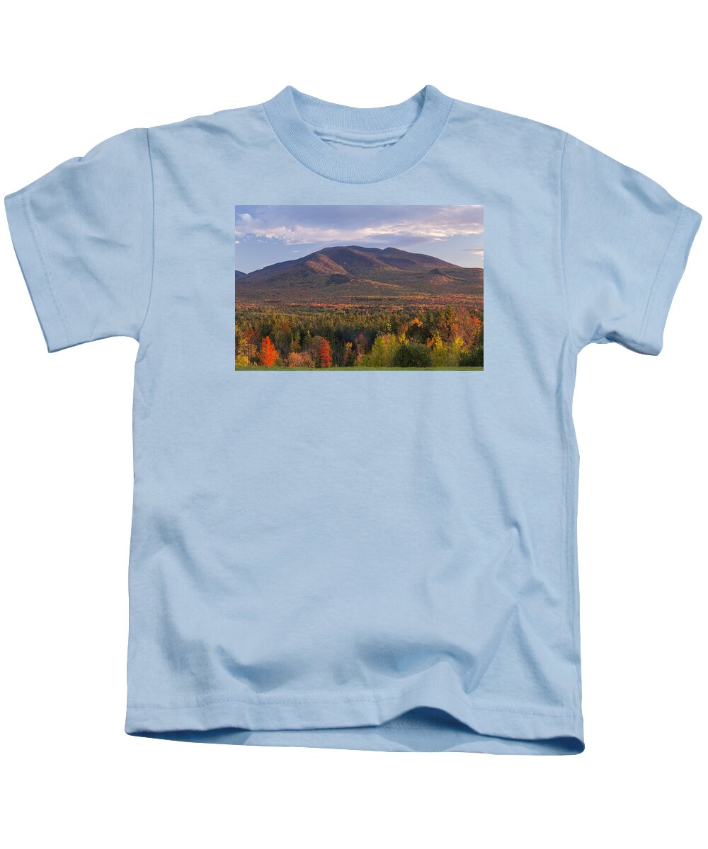 Twin Kids T-Shirt featuring the photograph Twin Mountain Autumn Sunset by White Mountain Images