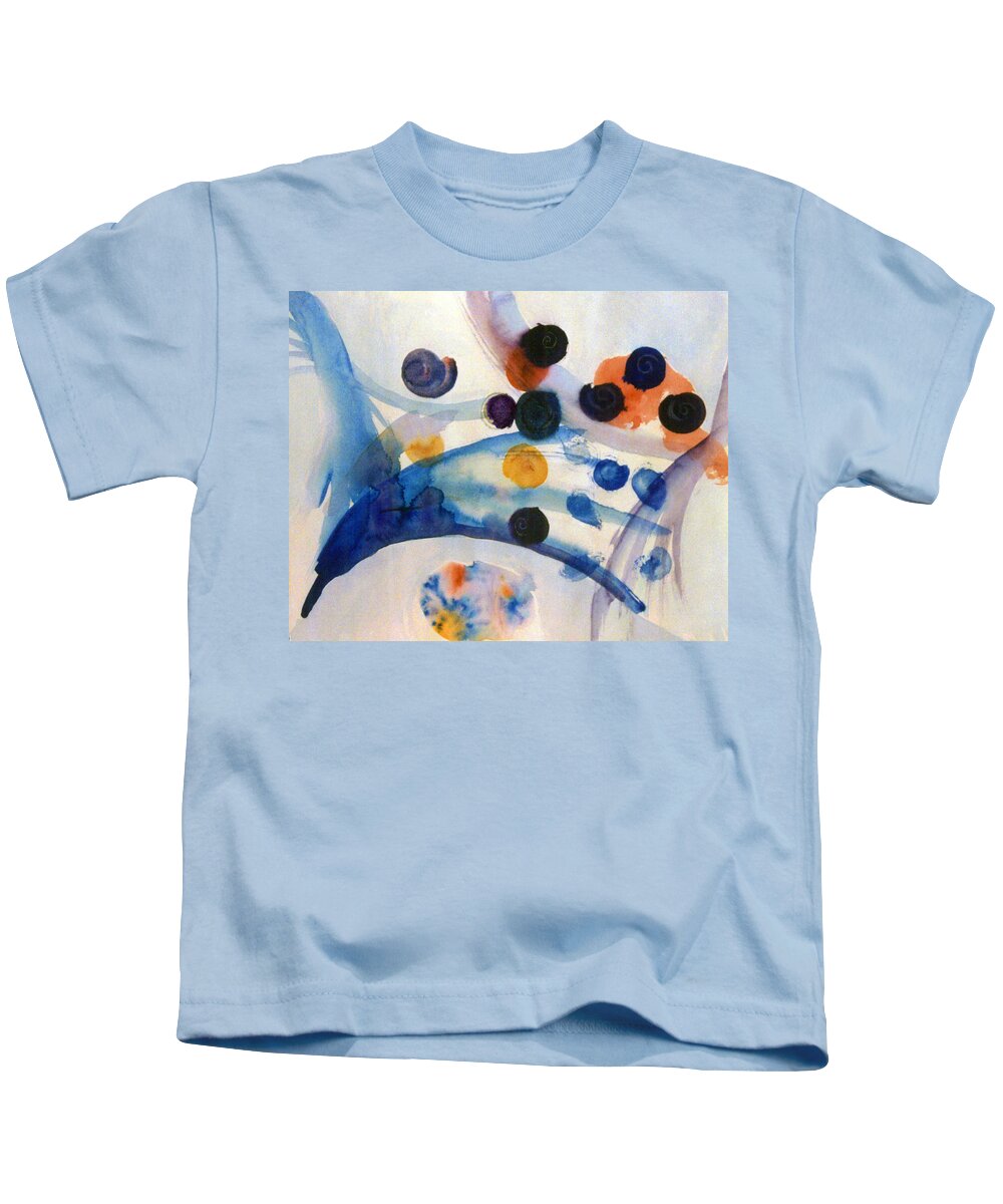 Abstract Kids T-Shirt featuring the painting Under the Sea by Steve Karol