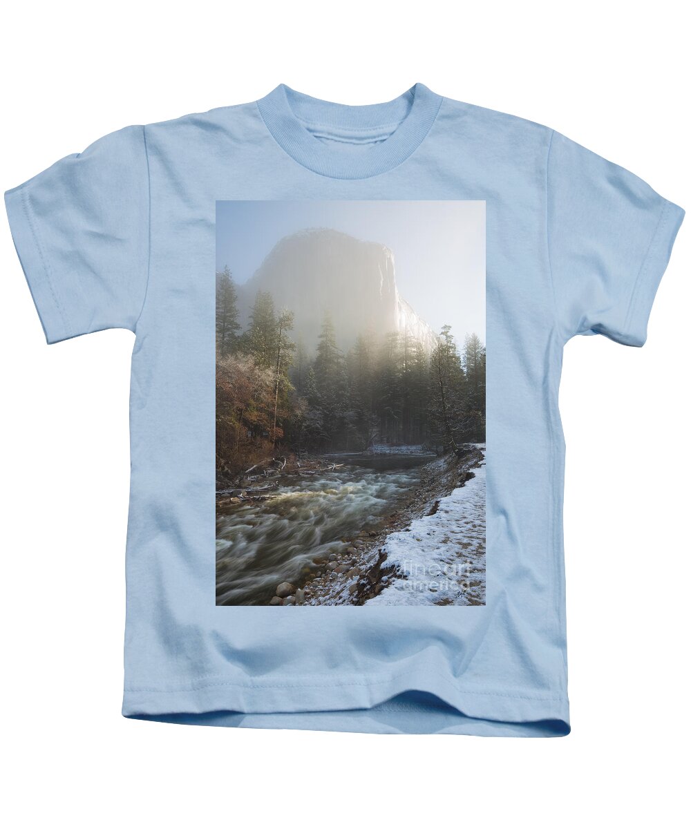 Yosemite Kids T-Shirt featuring the photograph Valley of Mist by Anthony Michael Bonafede