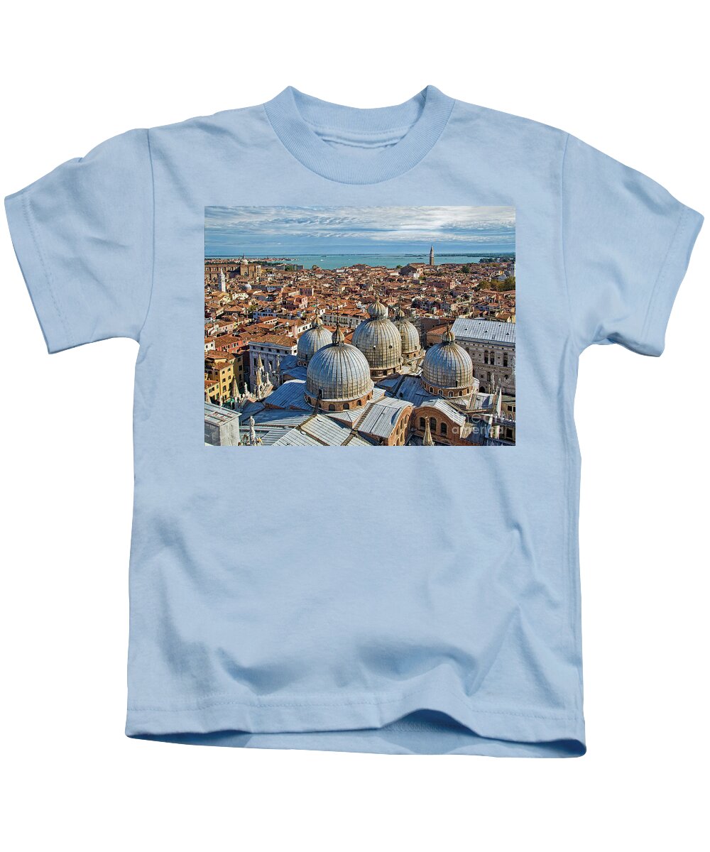 Venice Saint Marko Basilica Kids T-Shirt featuring the photograph Venice Saint Marko Basilica by Maria Rabinky