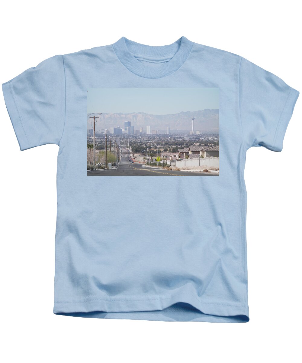  Kids T-Shirt featuring the photograph Vista Vegas by Carl Wilkerson
