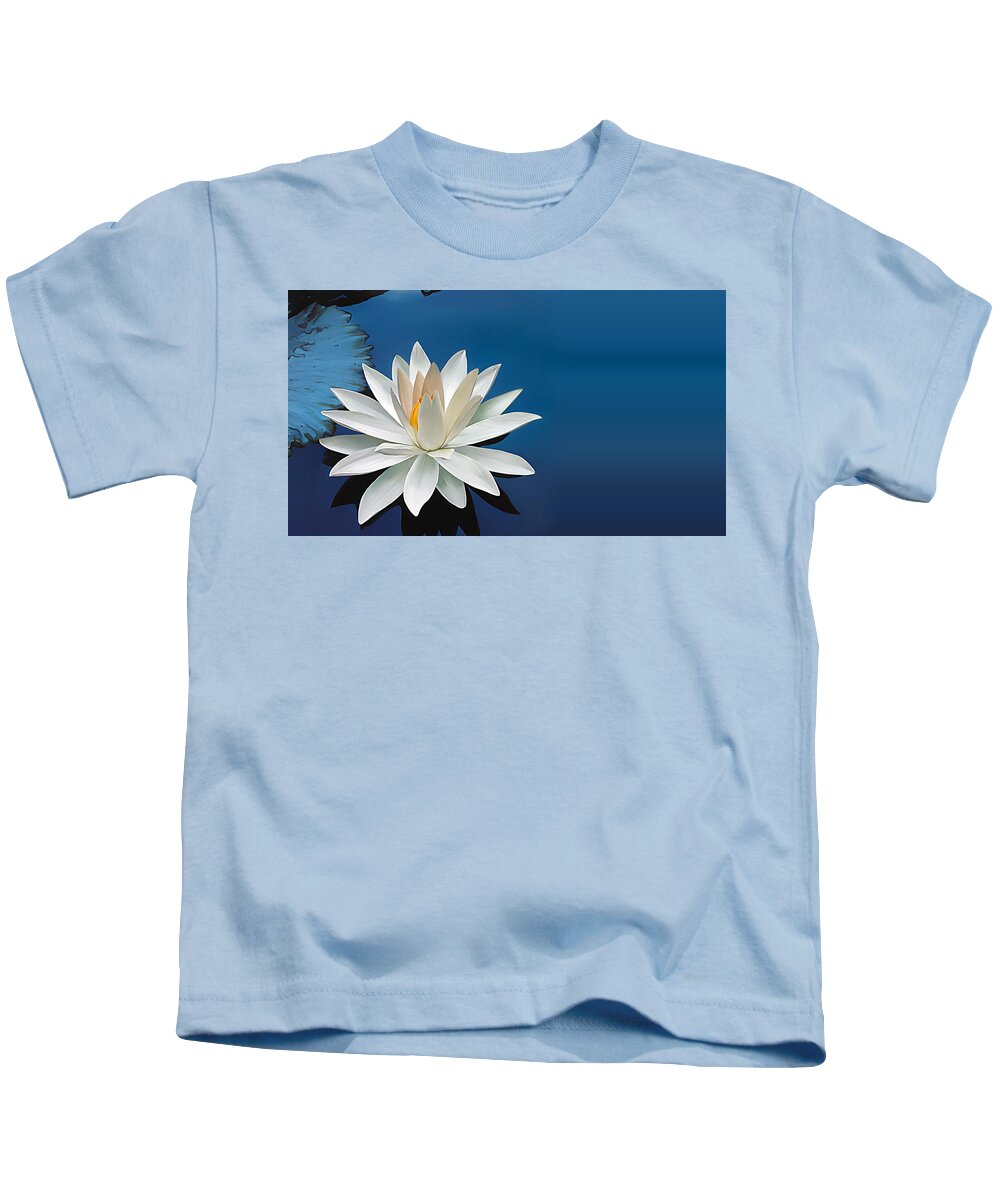 Water Lily Kids T-Shirt featuring the digital art Water Lily by Maye Loeser