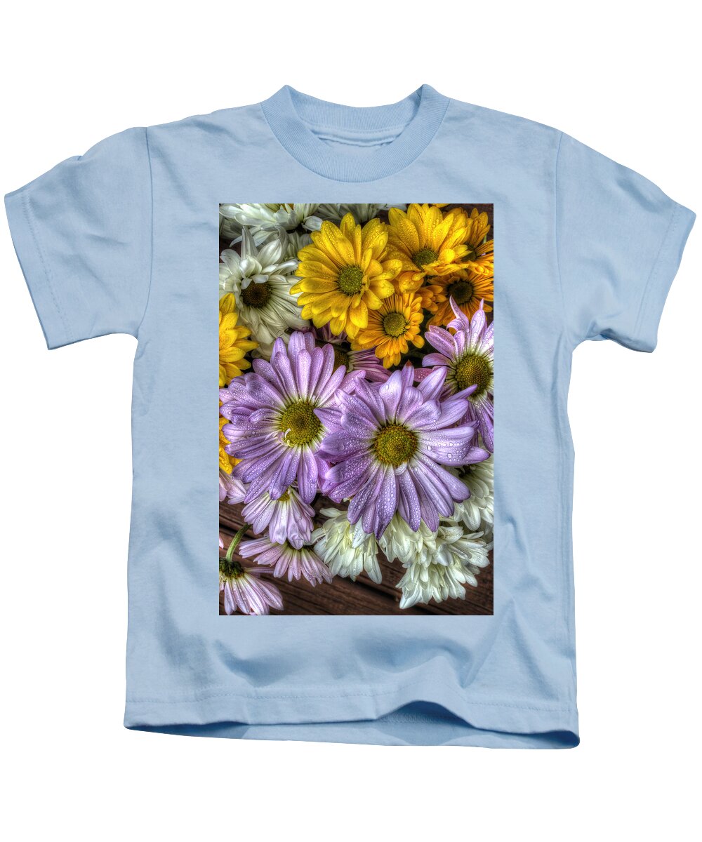Daisies Kids T-Shirt featuring the photograph We Need To Be Together by Mike Eingle