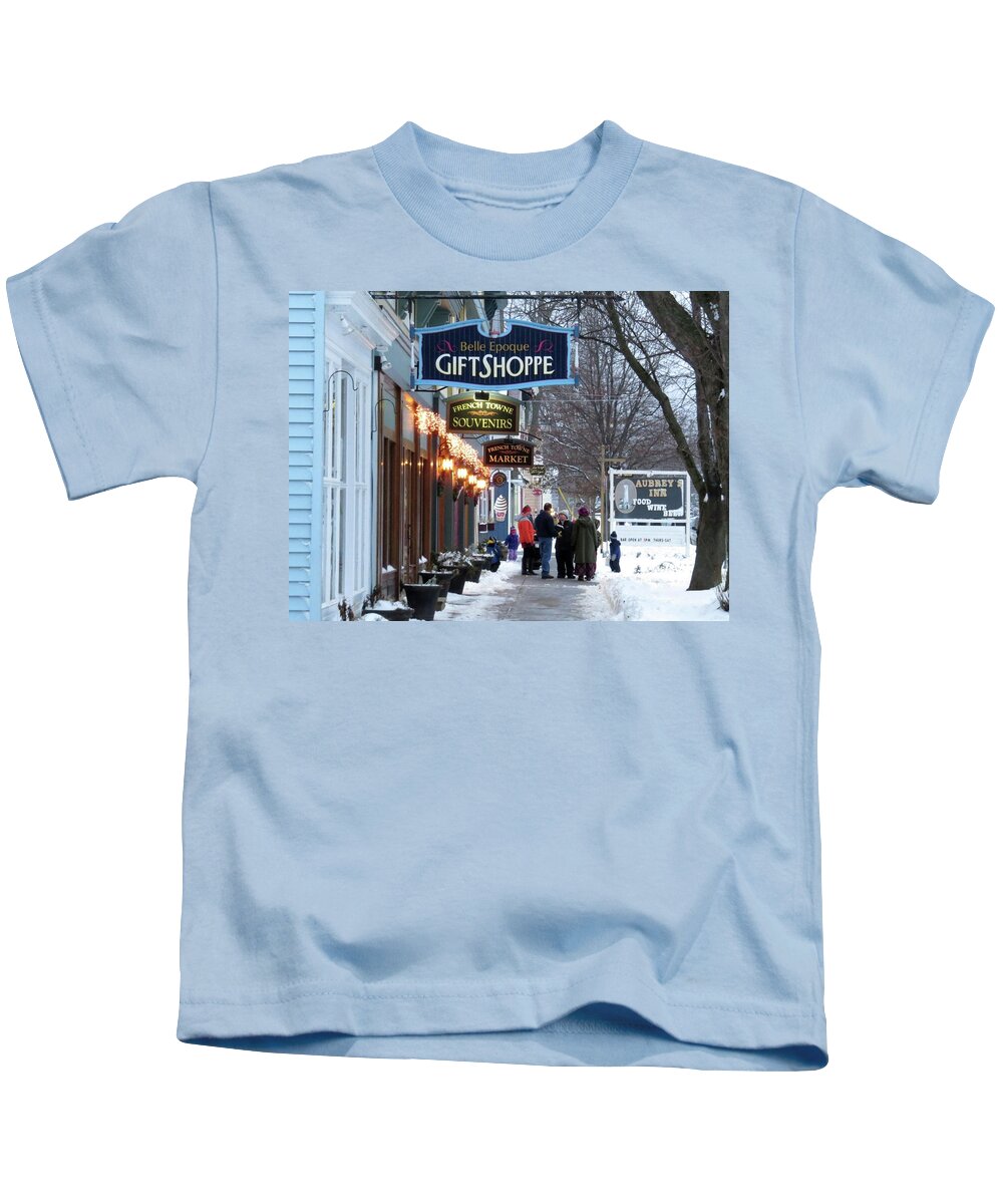 Thousand Islands Kids T-Shirt featuring the photograph Winter in Cape Vincent by Dennis McCarthy