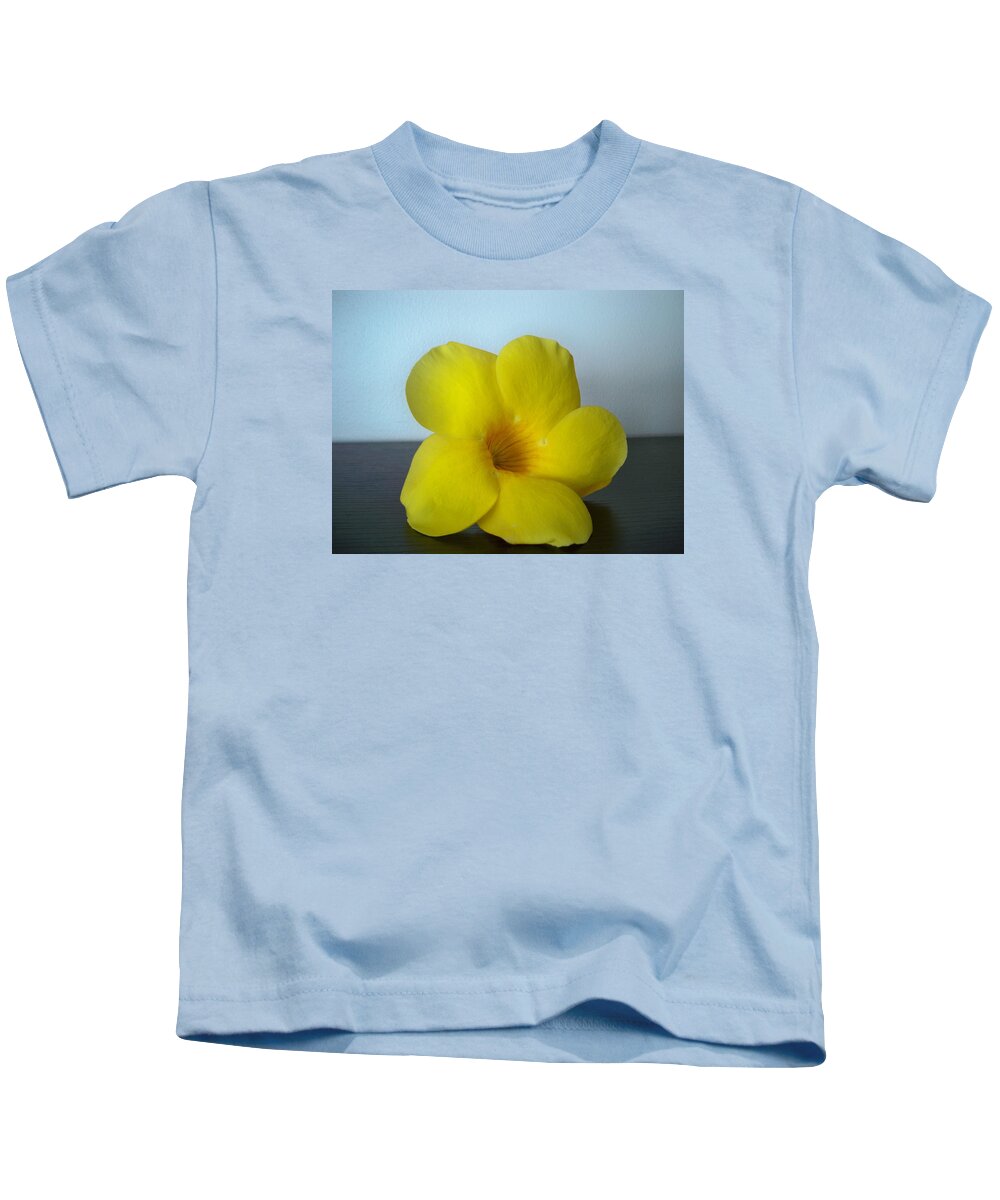 Flower Kids T-Shirt featuring the photograph Yellow flower from Salinas by Nancy Graham