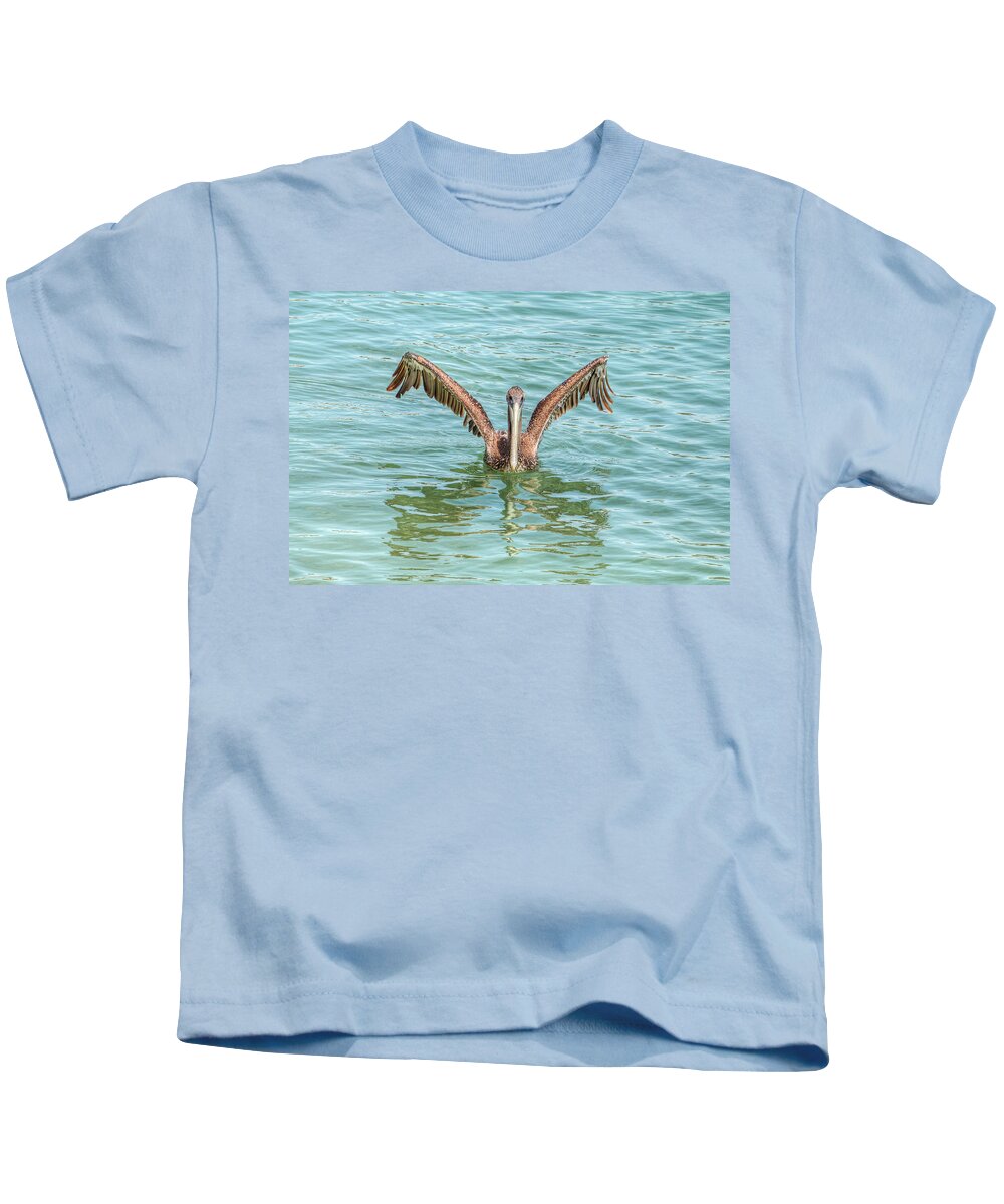 Pelican Kids T-Shirt featuring the photograph Young Pelican 0087 by Kristina Rinell