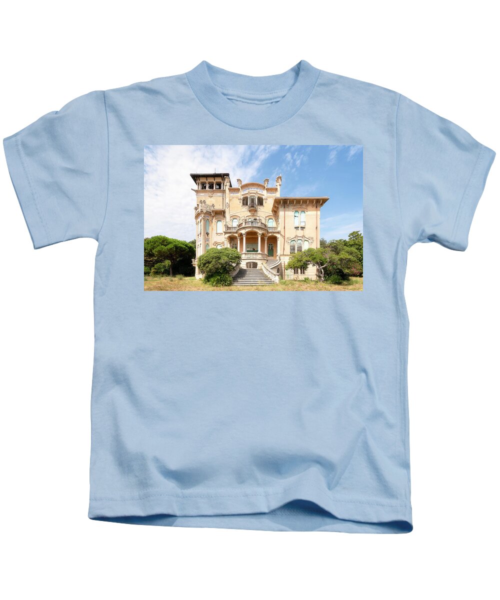 Abandoned Kids T-Shirt featuring the photograph Abandoned Art Nouveau Villa by Roman Robroek