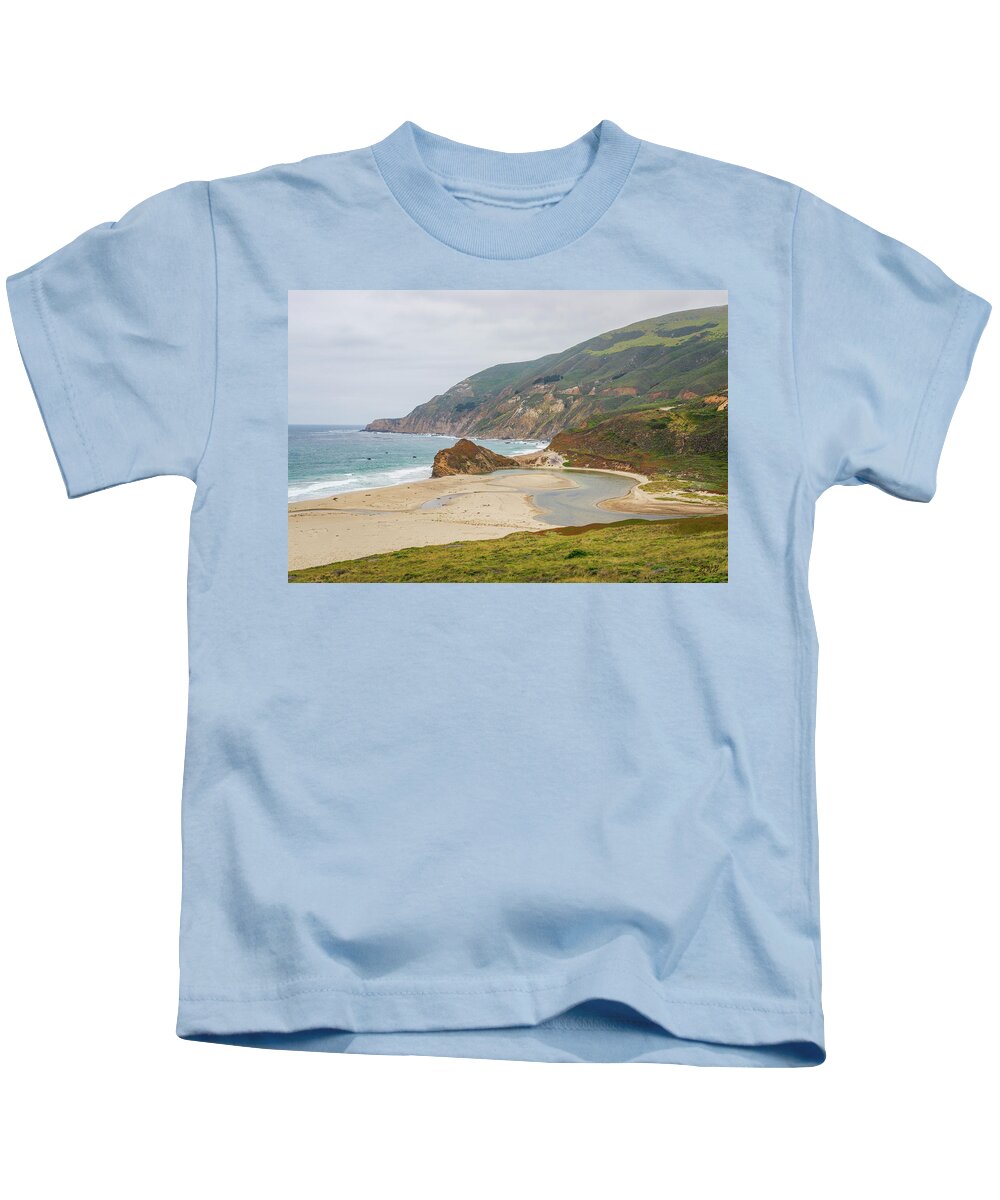 Monterey Kids T-Shirt featuring the photograph Big Sur Coast VI Color by David Gordon